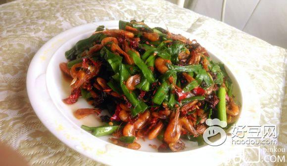 香辣韭菜炒虾米