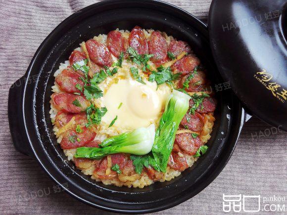 腊肠窝蛋煲仔饭