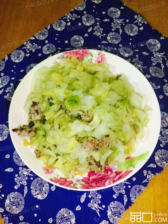 肉碎炒包菜