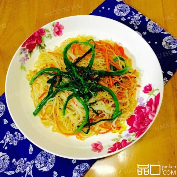 菜心炒米粉