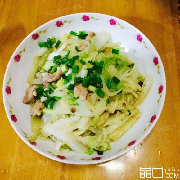 肉片炒大白菜