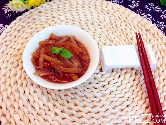 蚝油焖肉皮丝