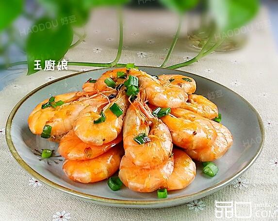 姜葱煎炒虾