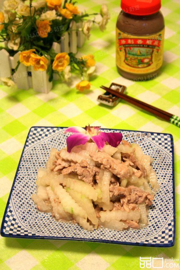 虾酱肉片炒冬瓜