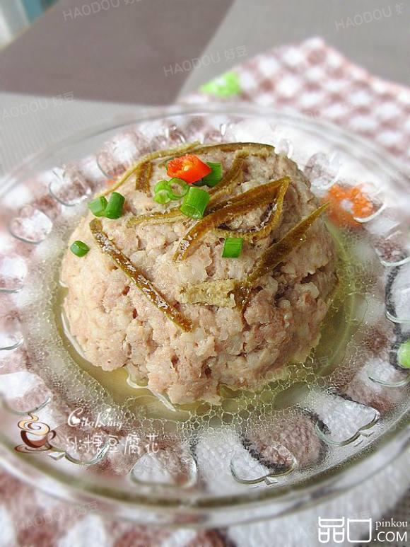 陈皮丝蒸肉饼