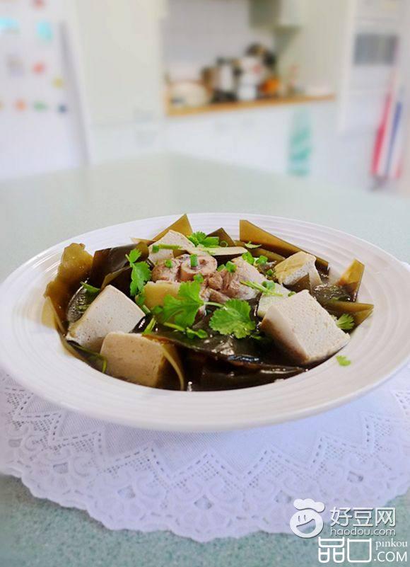 冻豆腐煲海带汤