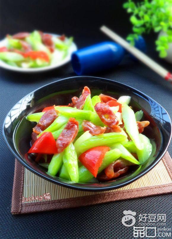 菜远炒腊肠