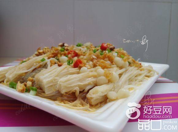 蒜茸粉丝蒸金针菇