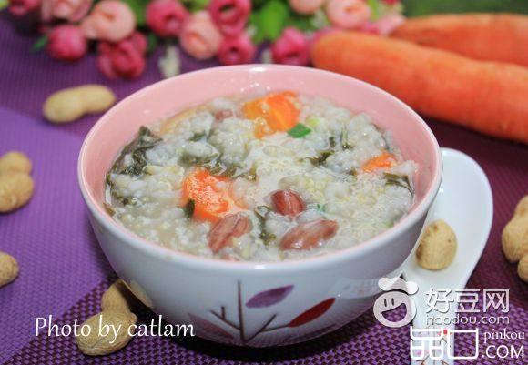 花生菜干胡萝卜粥