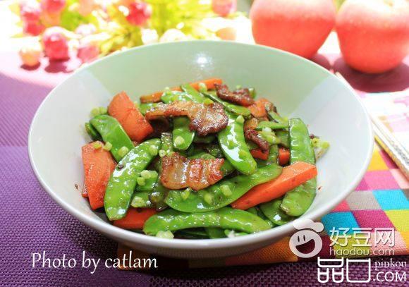 五花肉炒荷兰豆
