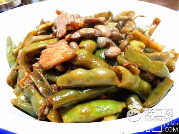 肉片炒芸豆
