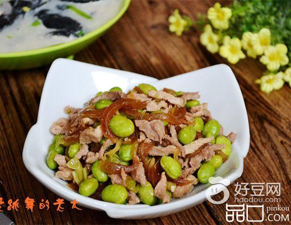 里脊肉毛豆炒包瓜