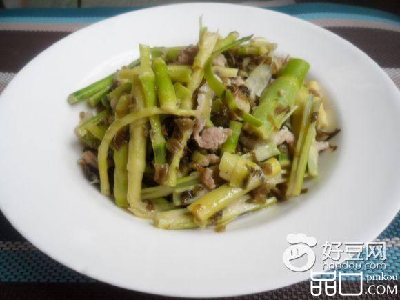 小笋炒肉丝咸菜