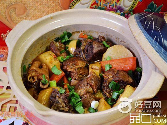 山药砂锅焖羊肉