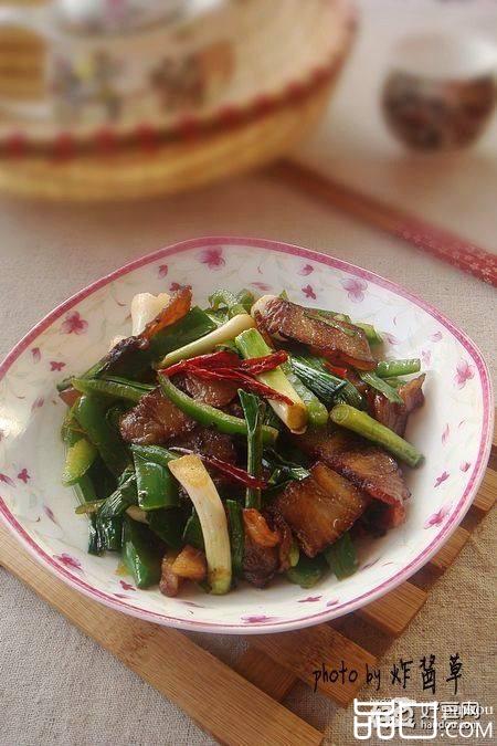 青椒蒜苗炒腊肉