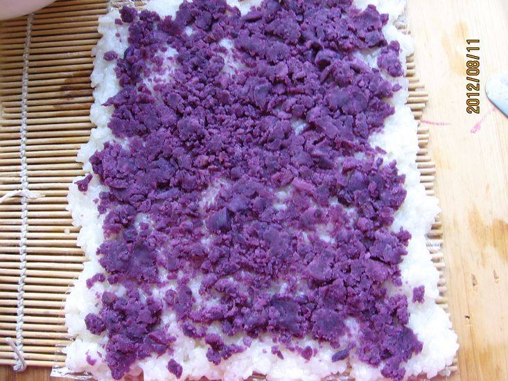 糯米紫薯寿司步骤8