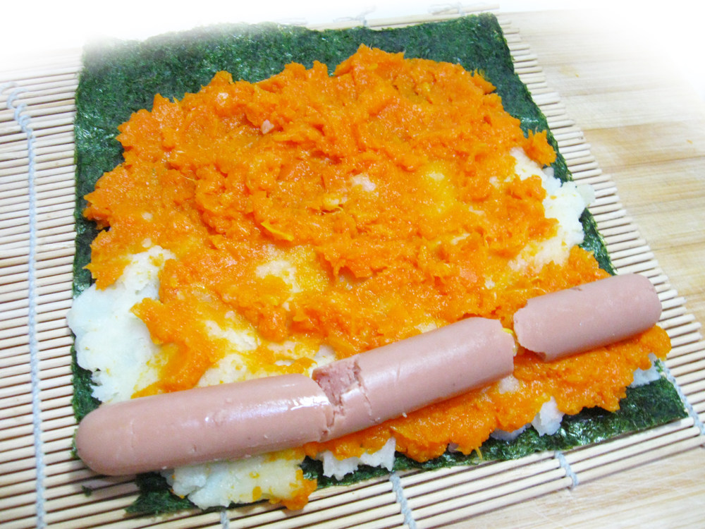 土豆胡萝卜寿司步骤4