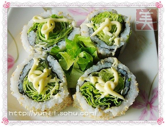 生菜沙拉寿司步骤7