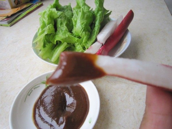 有机菜果沾酱步骤5