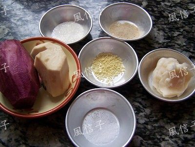 紫薯雪梨果步骤1