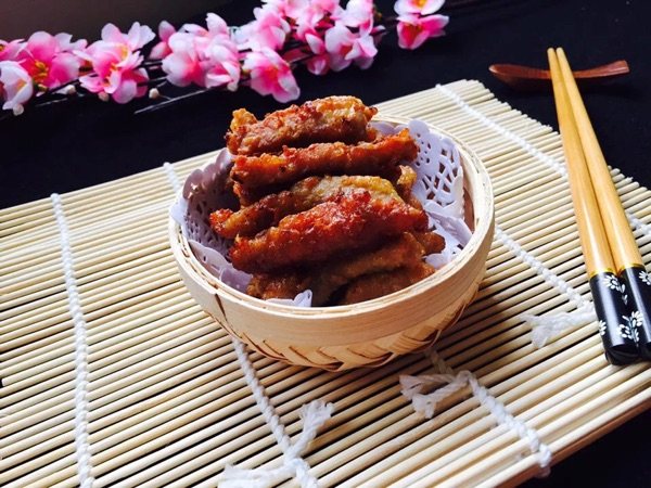 椒盐柳条肉步骤8