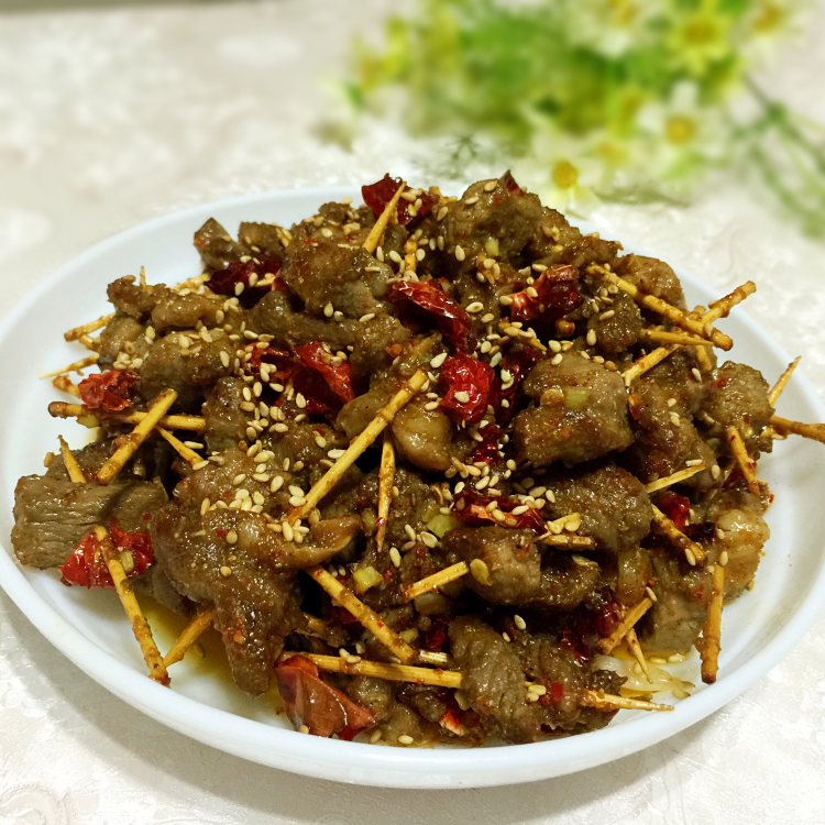 麻辣牙签肉步骤12