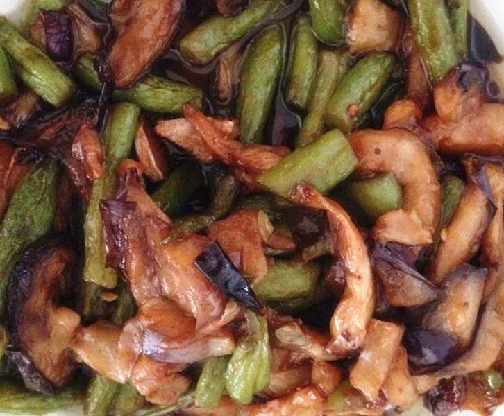 茄子烧豆角步骤8