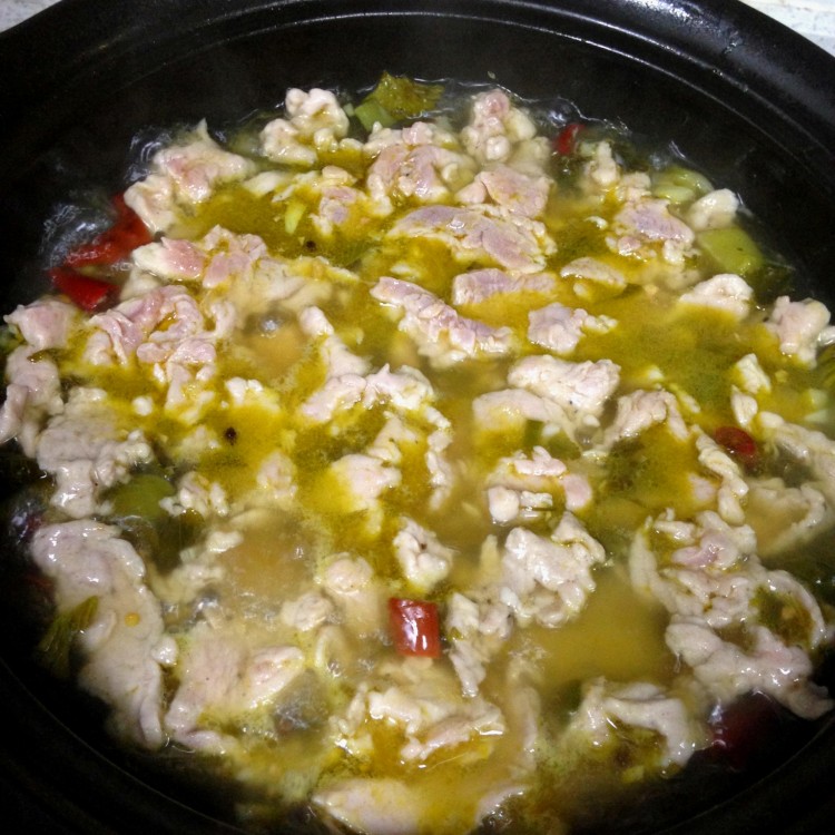 酸菜肉片步骤12