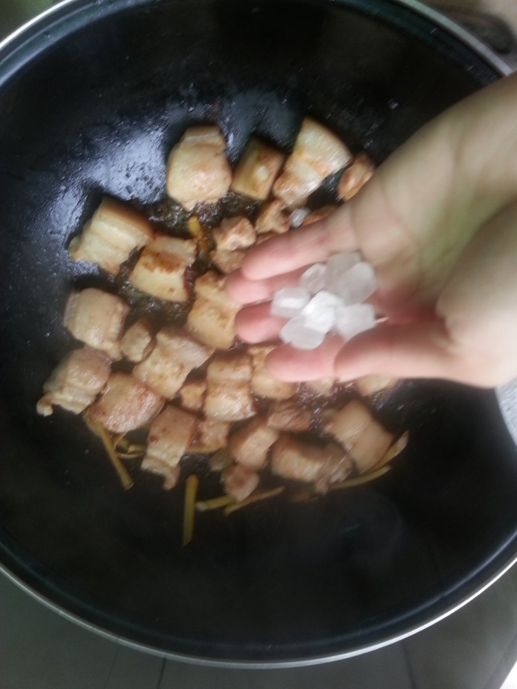 豆角干红烧肉步骤6