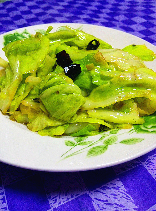 干煸包菜步骤6