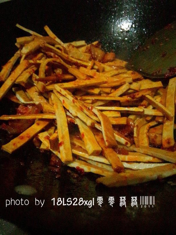 香干炒肉片步骤7