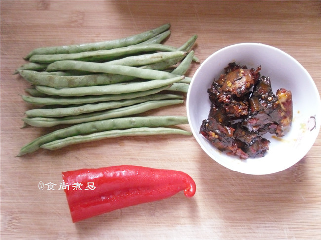 香干四季豆步骤1