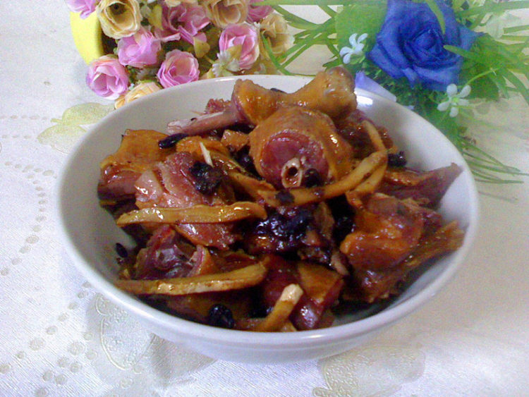 豆豉蒸腊鸭步骤6