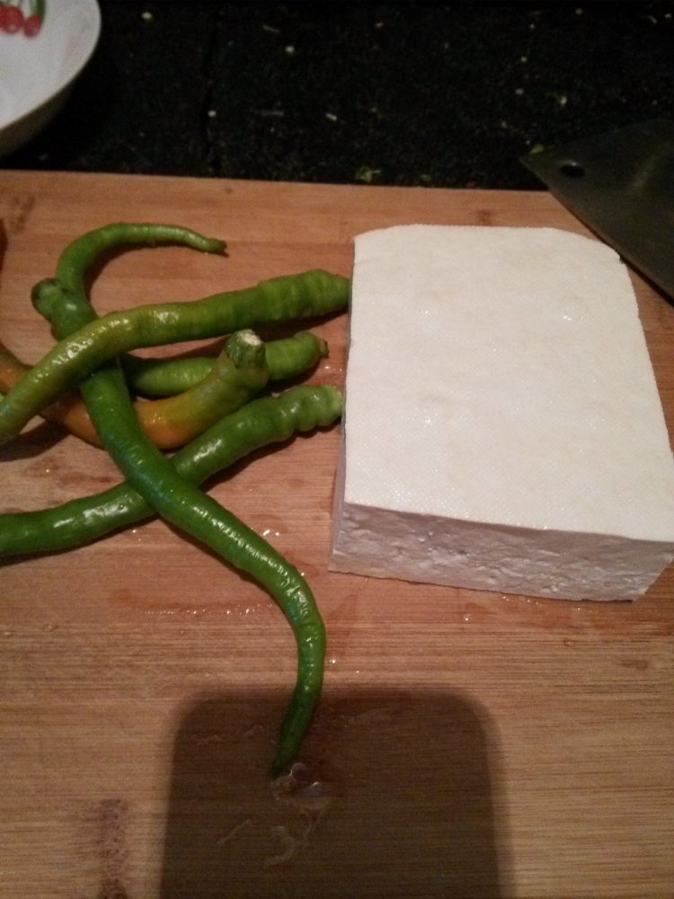 炒豆腐丁步骤1