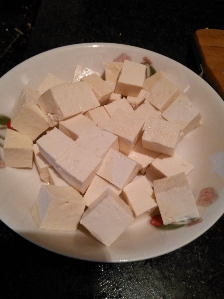 炒豆腐丁步骤2