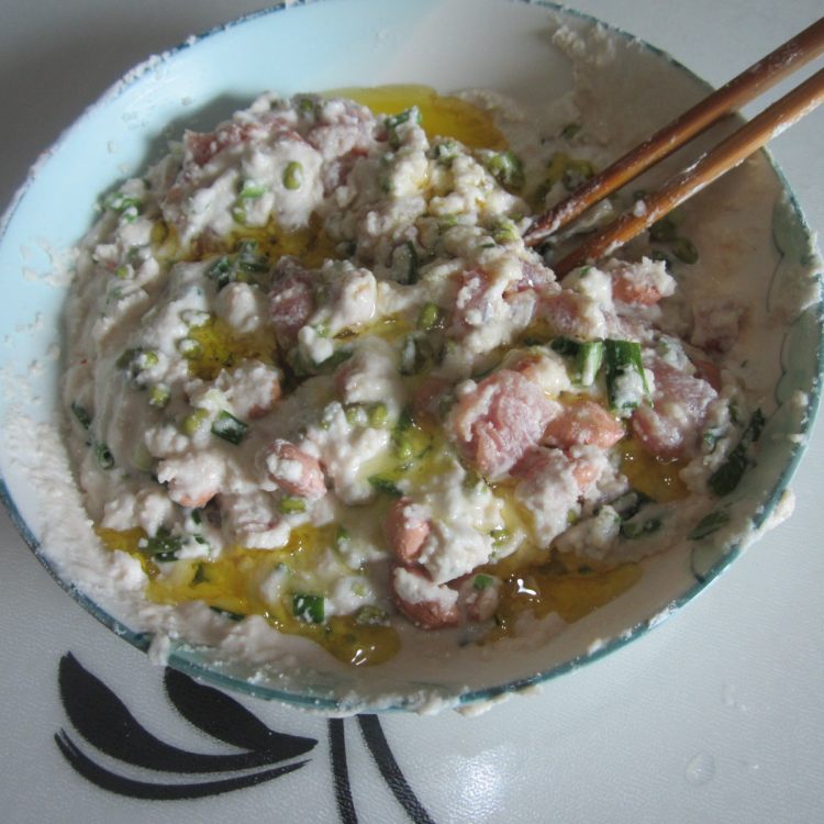蒸绿豆米粉肉步骤6
