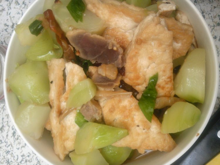 豆腐儿菜炖腊肉步骤9
