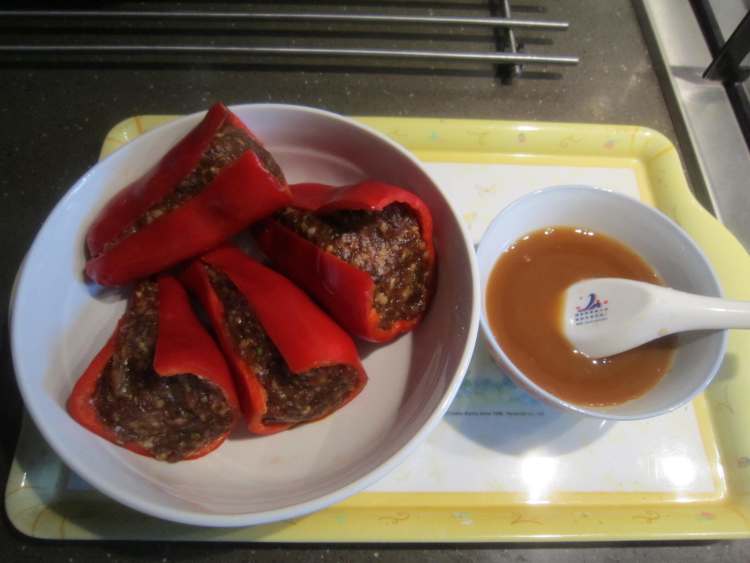 红椒酿肉步骤7