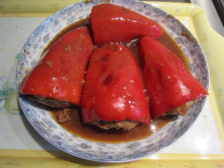 红椒酿肉步骤12