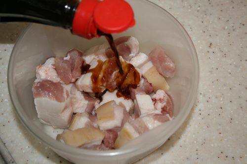 油豆腐蒸五花肉步骤2