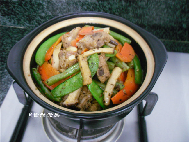 黑椒排骨杂锅步骤16