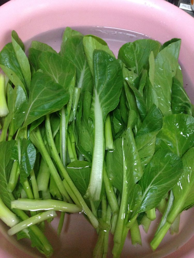 金蒜蚝油菜心步骤1