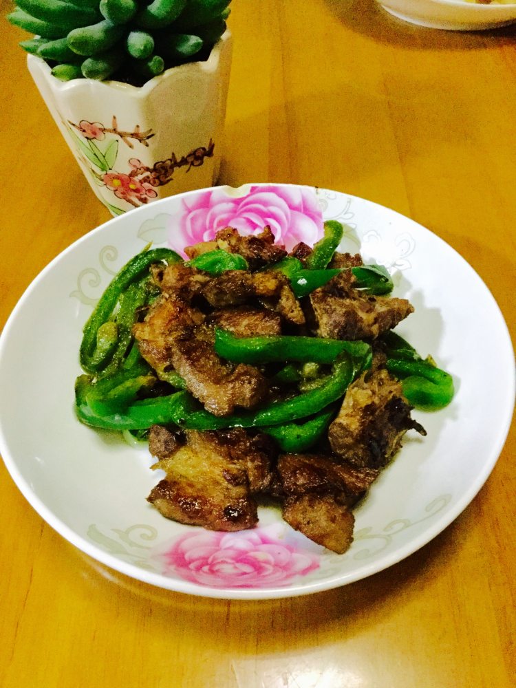 圆椒焗排骨步骤7