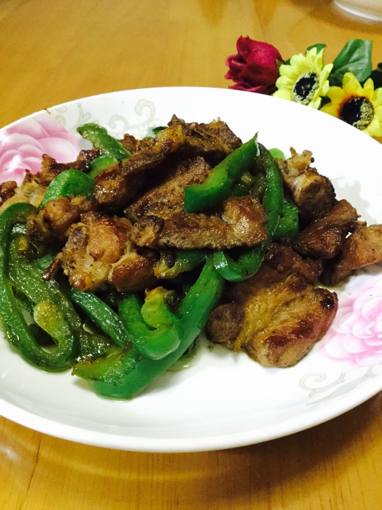 圆椒焗排骨步骤8