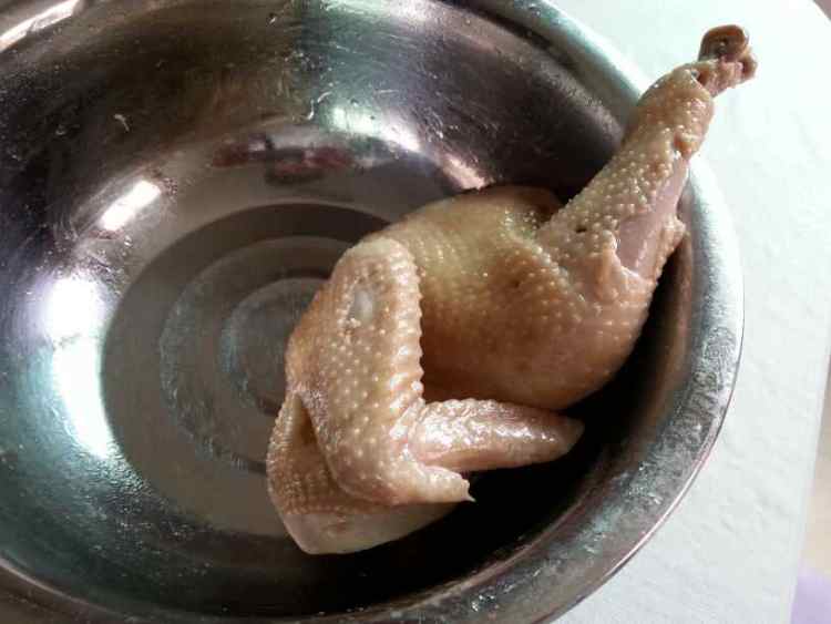 葱油白切鸡步骤4