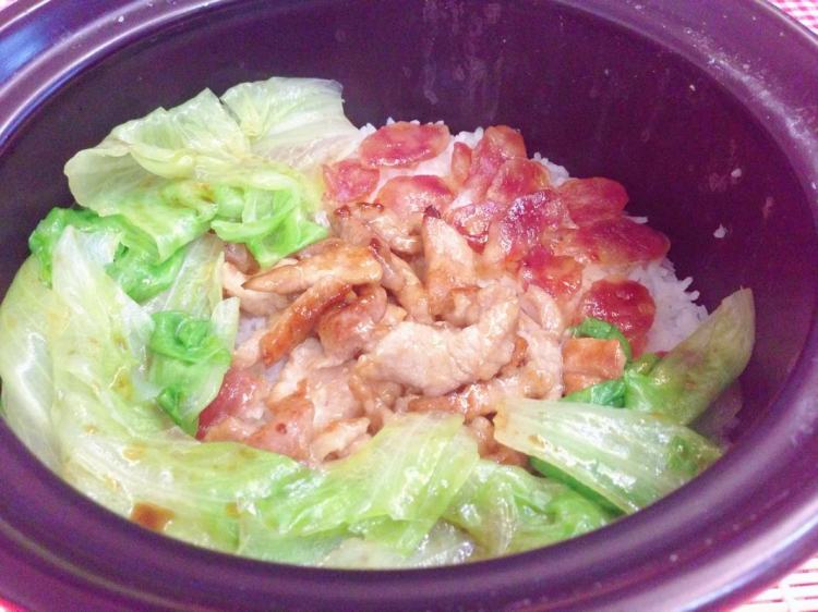 肉片腊味煲仔饭步骤14