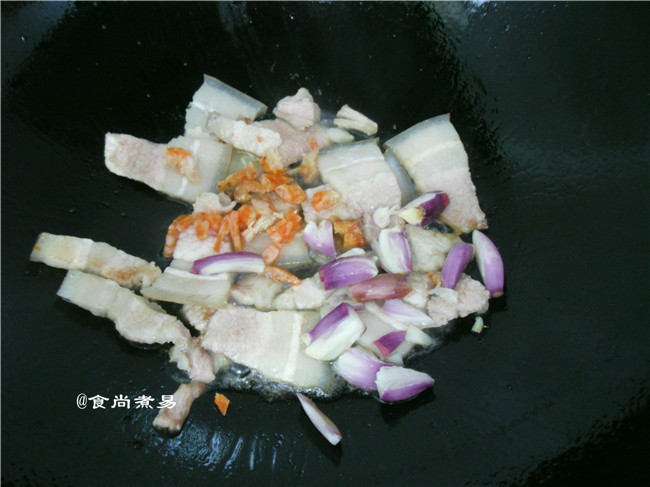 虾仁眉豆步骤4