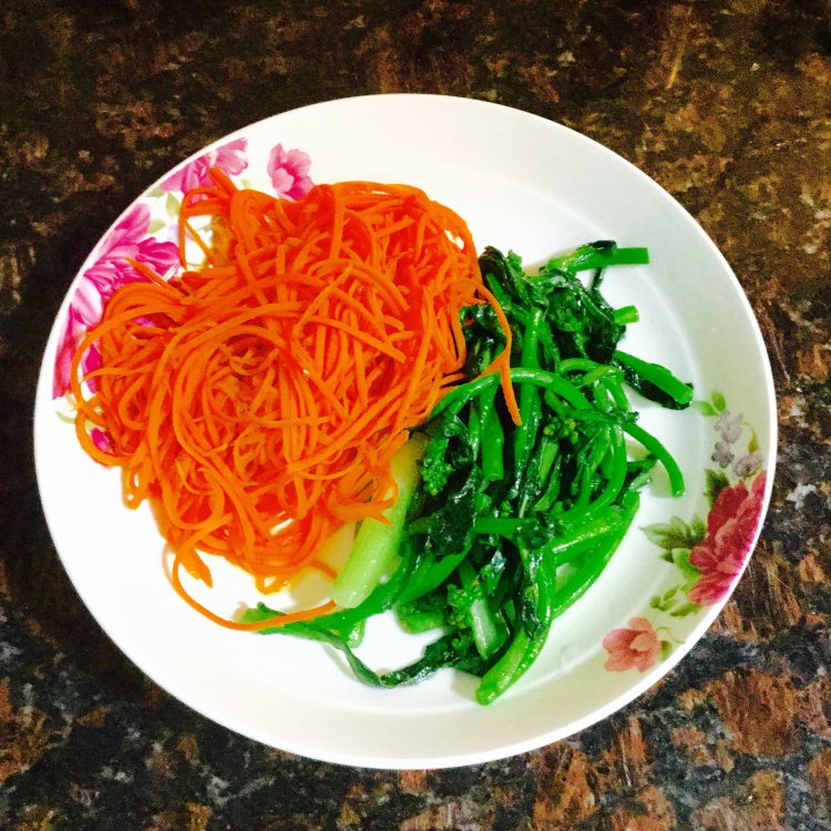 菜心炒米粉步骤8