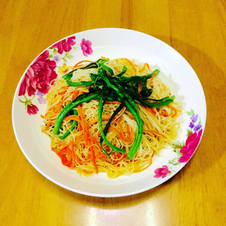 菜心炒米粉步骤14