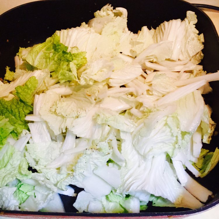 肉片炒大白菜步骤5